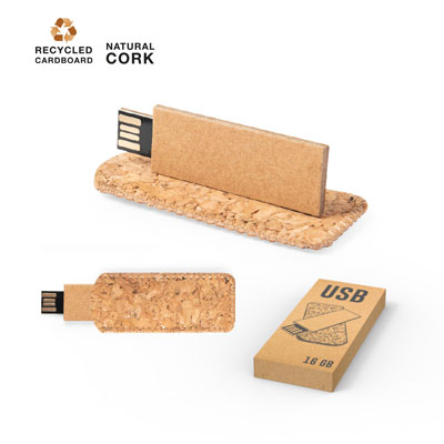 USB 16GB in Korktasche - Bild 1